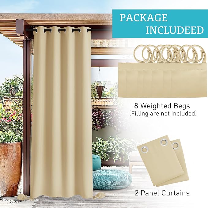 RYB HOME Extra Wide Outdoor Curtains - Image 9
