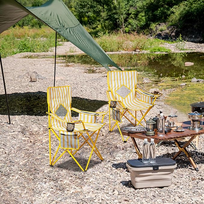 Nazhura 2 Pack Outdoor Camping Chairs Folding/Foldable/Portable - Image 6