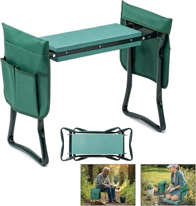 Simple Deluxe Garden Kneeler and Seat, Foldable Kneeling Stool by SimpleDeluxe