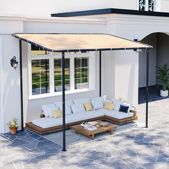 10x6 Lean to Pergola Outdoor Gazebo by Breezestival