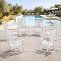 SERWALL Outdoor Rocking Chair Set of 6, Patio Rocking Chair, Porch Rocker by SERWALL