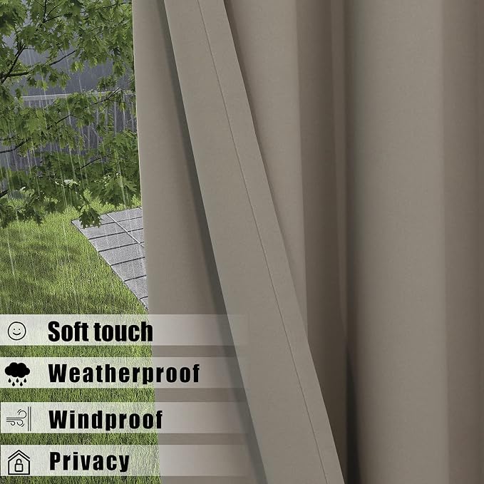 BONZER Waterproof Indoor/Outdoor Curtains - Image 3