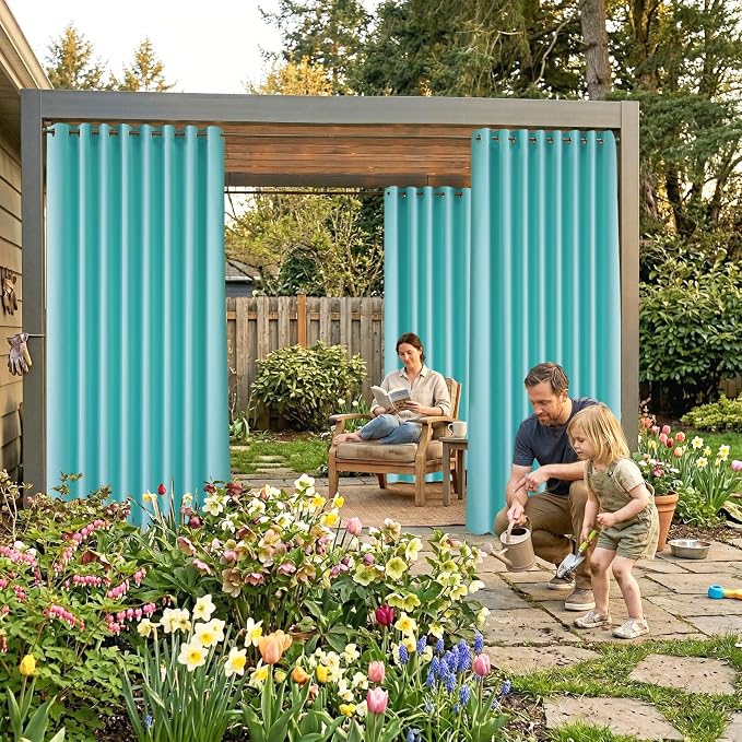 Waterproof Outdoor Curtain W105 x L95 - Image 2