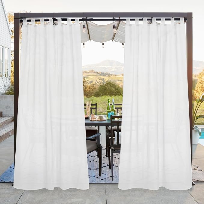 NICETOWN 2 Panels Outdoor Sheer Curtains - Image 2