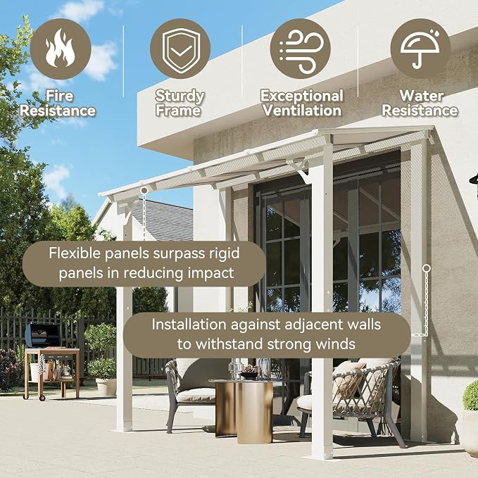 Aoxun 8’x5’ Gazebo for Patio, Gazebo Pergola - Image 7