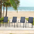 Outdoor Dining Chairs Set of 4, Stackable Patio Chairs by Seekverse