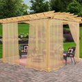 Outdoor Sheer Curtains for Patio Waterproof, 2 Panels Rod Pocket Indoor/Outdoor by Awnmeow