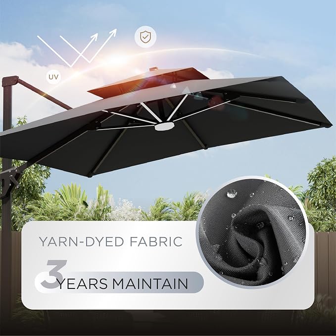 Deconk 10' X 13' Patio Cantilever Outdoor Umbrella - Image 5