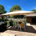 PURPLE LEAF Sunbrella Patio Umbrella 12 Feet Outdoor Umbrella Spectrum Sand | by PURPLELEAF