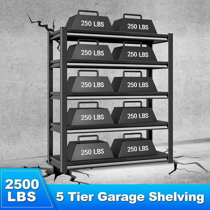 Garage Shelving Heavy Duty，Large Loads Adjustable Garage Storage Shelves - Image 4