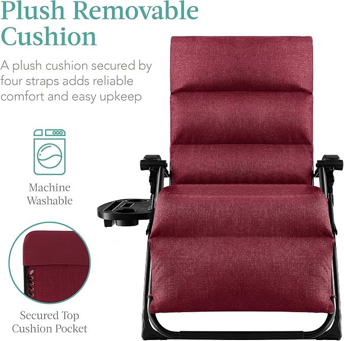 Best Choice Products Oversized Zero Gravity Chair, Folding Outdoor Patio - Image 3