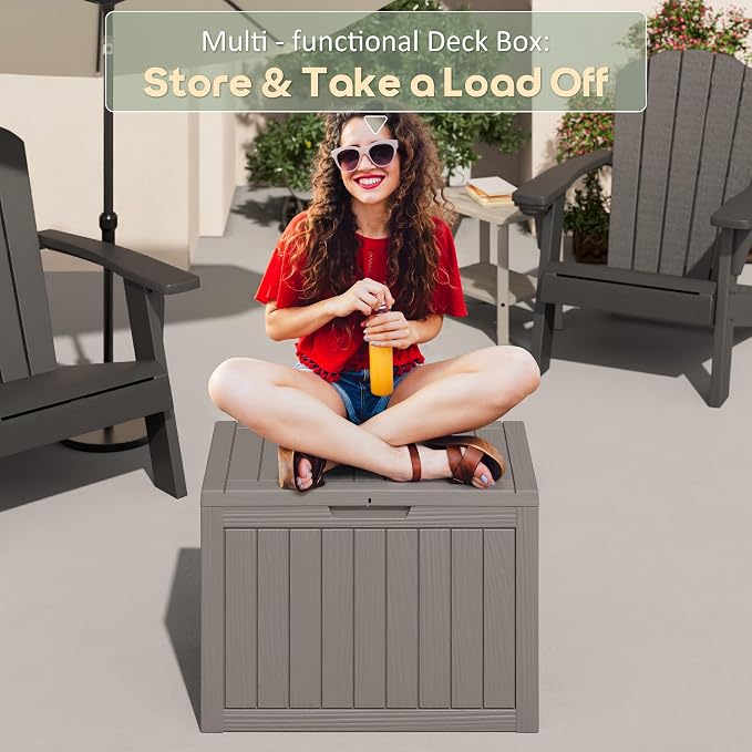 45 Gallon Outdoor Storage Box, All-Weather Deck Box - Image 6