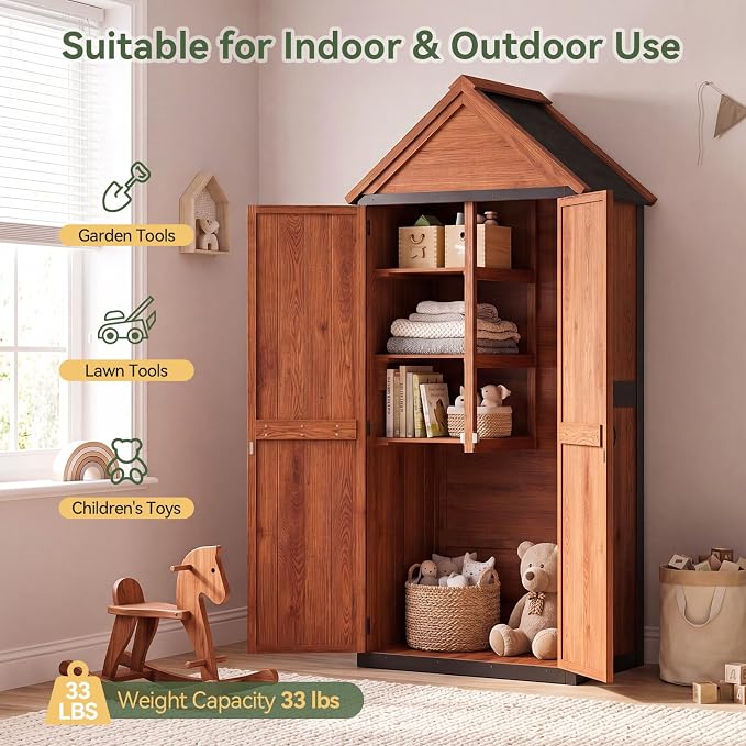 Aoxun Solid Wood Outdoor Cabinet 2.3'x1.3' - Image 7