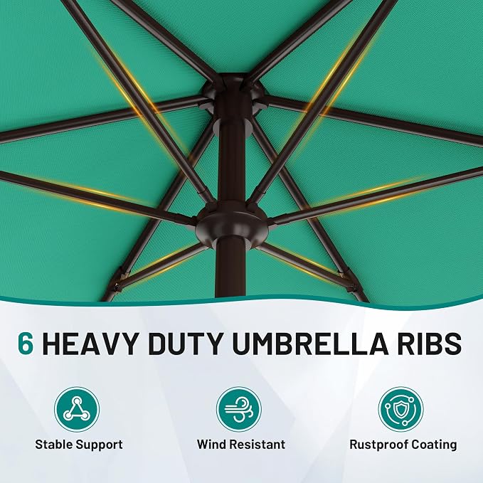 7.5FT Patio Umbrella Table Market Umbrella - Image 3