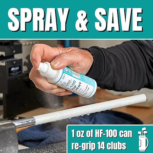 Brampton Complete Golf Grip Kit for Golf Club Regripping - 15 Premium 2"x10" Golf Grip Tape Strips, Rubber Vise Clamp, & 4 oz HF-100 Non-Irritating, Non-Flammable, Odorless Golf Club Grip Solvent