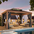 10'x13' Hardtop Gazebo, Galvanized Steel Double Roof by YOLENY