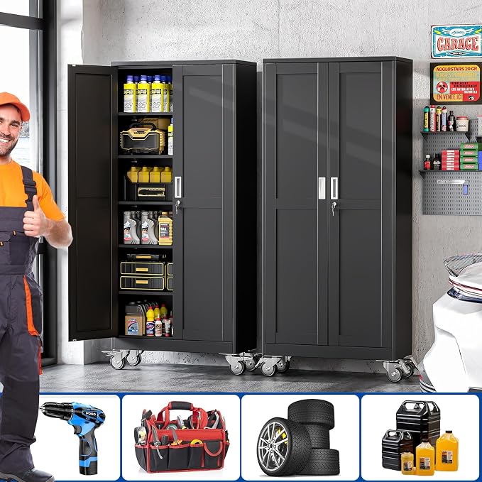 GAIOUS Metal Garage Storage Cabinet - Image 6