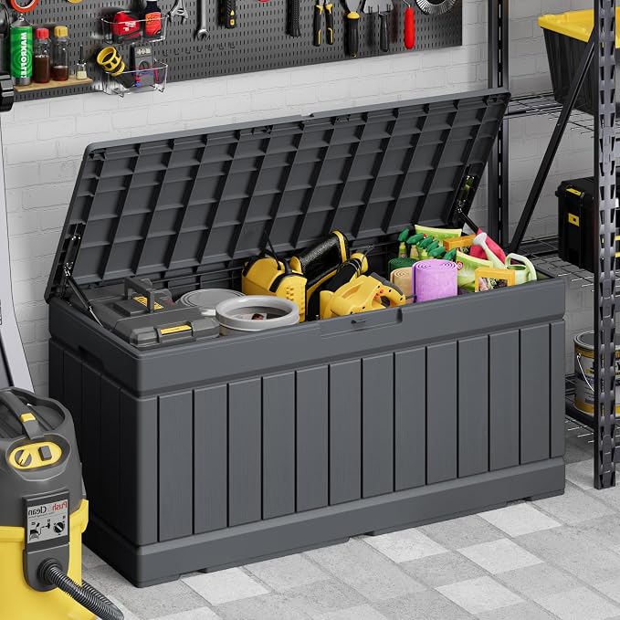 Devoko 78 Gallon Deck Box, Waterproof Resin Outdoor Storage Box | Outdoor - Image 5