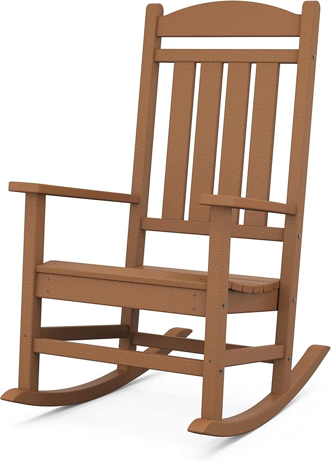 POLYWOOD Presidential Rocking Chair in Teak by POLYWOOD