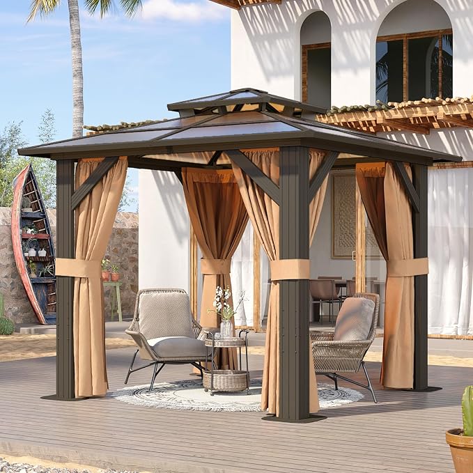Aoxun 8'x8' Hardtop Gazebo by Aoxun