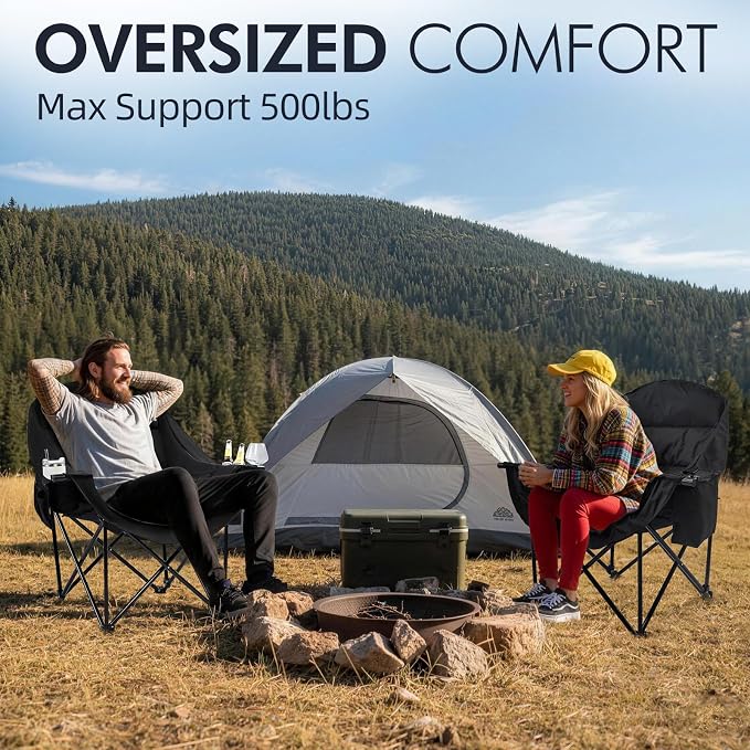 Oversized Camping Chair for Adults 2 Pack - Image 2