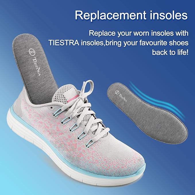 3 Pair -Shoe Inserts for Mens Memory Foam Insoles,Replacement Insoles for Work Boots Running Shoes, Cushion Shock Absorbing for Foot Pain Relief, Comfort Breathable Inner Soles Grey 44EU,US11