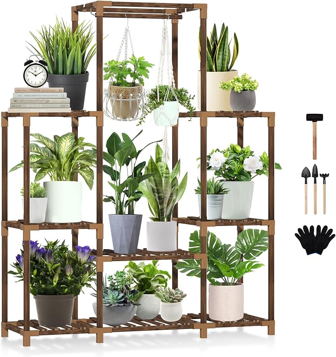 Plant Stand Indoor Outdoor Tall Shelf by Uneedem