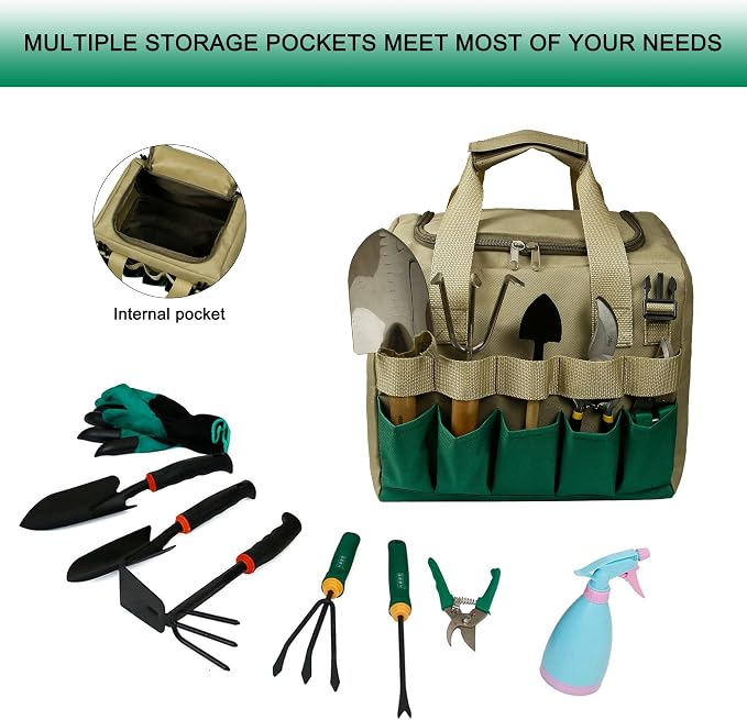 Folding Gardening Stool with Detachable Storage Tote Bag, Portable Garden Seat - Image 7