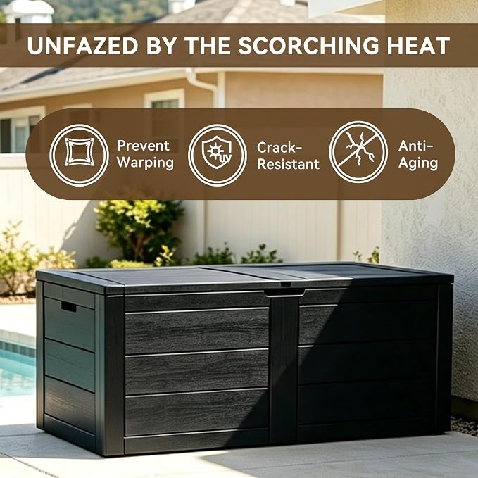 70 Gallon Deck Box, Outdoor Storage Box Waterproof, Patio Storage | Package - Image 4