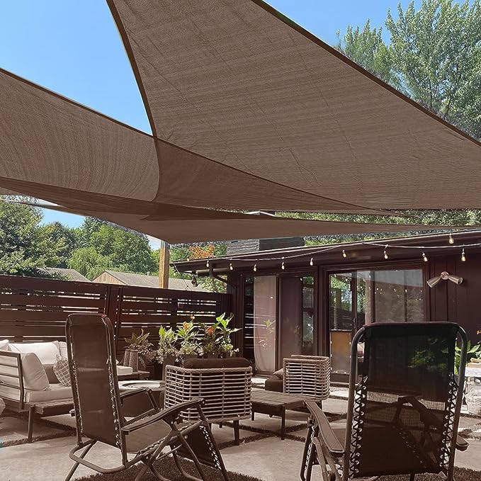 LOVE STORY 10' x 10' x 10' Triangle Sun Shade Sail by LOVESTORY