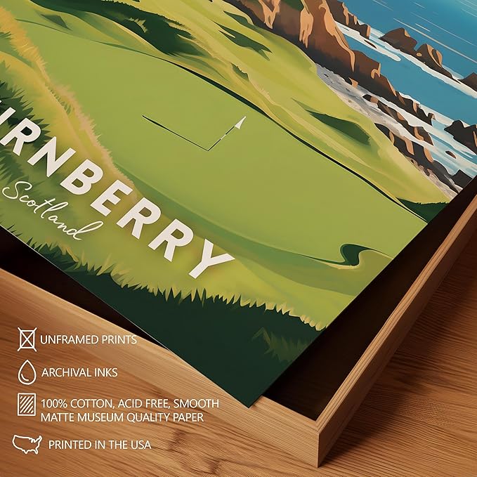 Golf Course Premium Giclee Fine Art Prints - Augusta, Pebble Beach, Pinehurst, Golf Course Posters, Golf Wall Art, Aesthetic Poster for Home Office Decor, Ready to Frame