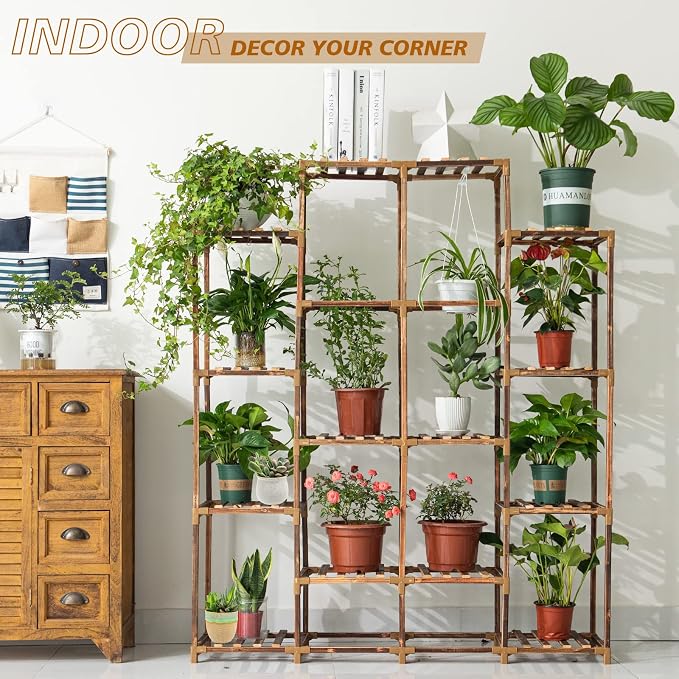 Tall Shelf for Multiple Plants Indoor Outdoor 14 Tiers 16 Pot Holder Large Rack - Image 5