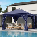 12'x12' Outdoor Gazebo, Metal Frame Heavy Duty Patio Canopy Tent Shelter by LAUSAINTHOME