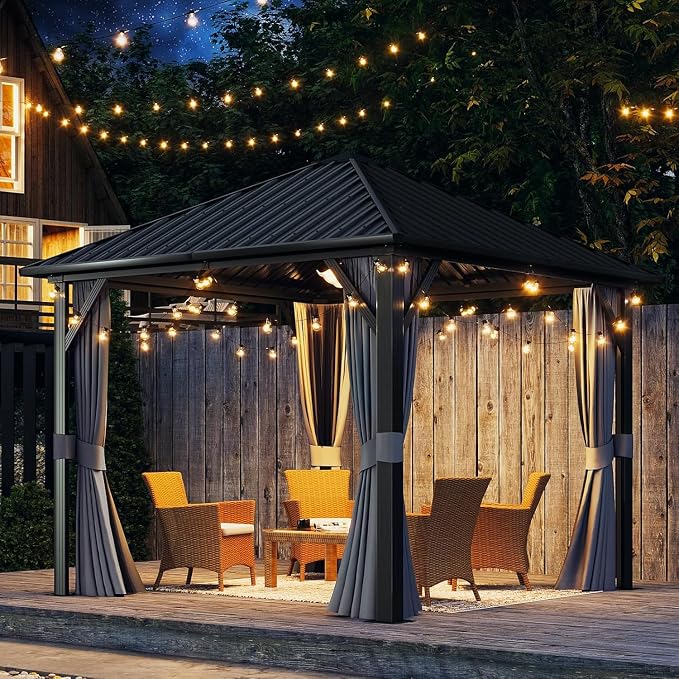 Aoxun Gazebo 10x10 Hardtop Gazebo - Image 3