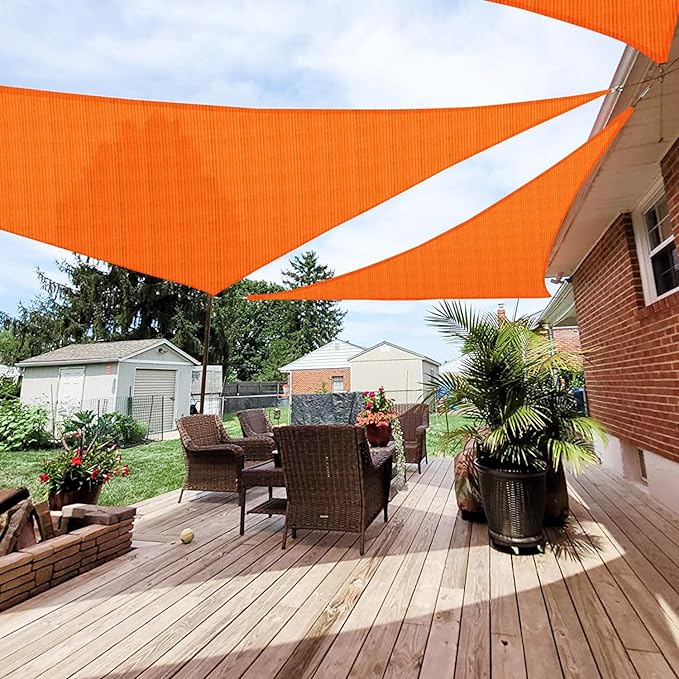 Patio Paradise 20' x 20' x 20' Sun Shade Sail Triangle Canopy Shade Cloth by Patio
