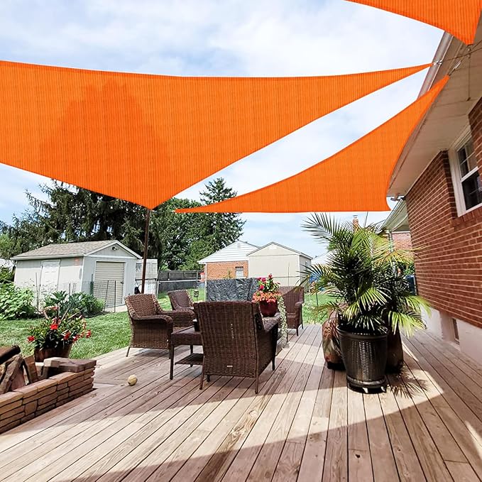 Patio Paradise 13' x 13' x 13' Sun Shade Sail Triangle Canopy Shade Cloth by Patio