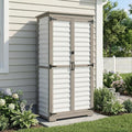 Outdoor Storage Cabinet, Wood & Plastic Garden Shed by PETSCOSSET