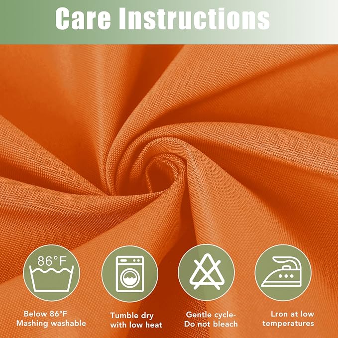 Outdoor Curtains for Patio Waterproof 6 Pcs 54x95 Inch Mecca Orange | Outsides - Image 6