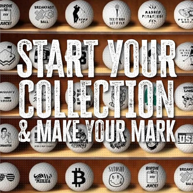 Ball Badge - Golf Ball Stamp (The Icon Series), Golf Ball Marker, Reusable Golf Ball Marking Tool to Identify Golf Balls