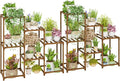 Bamworld 2 Sets of Package Plant Stands Indoor Wood Plant Shelf Outdoor | by Bamworld