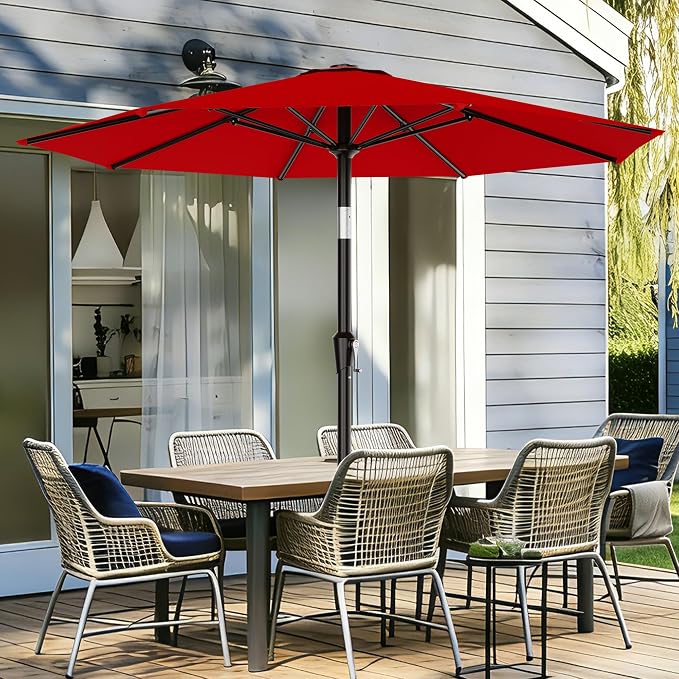 9 FT Patio Umbrella for Outdoor, Outdoor Table Umbrella - Image 2