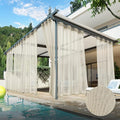 Semi Voile Beige Sheer Outdoor Curtains by HolidayIdeas