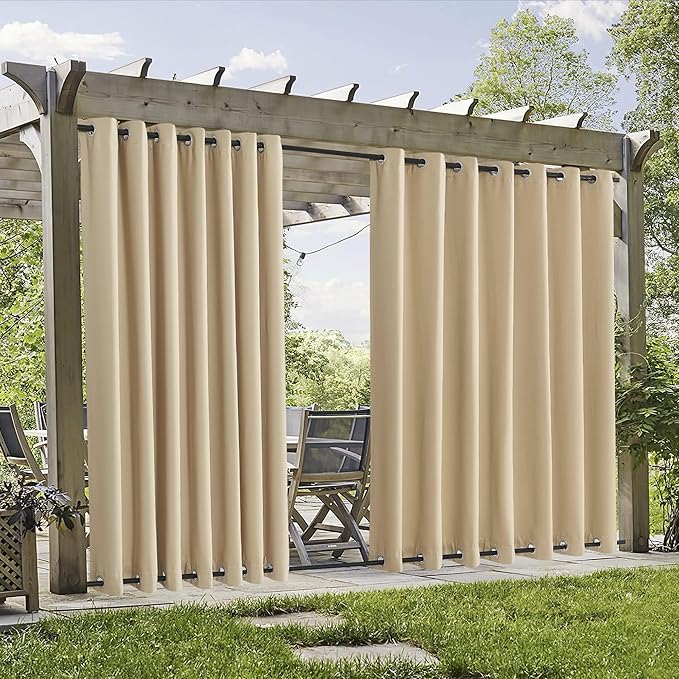 RYB HOME 2 Panels Outdoor Curtains by RYBHOME