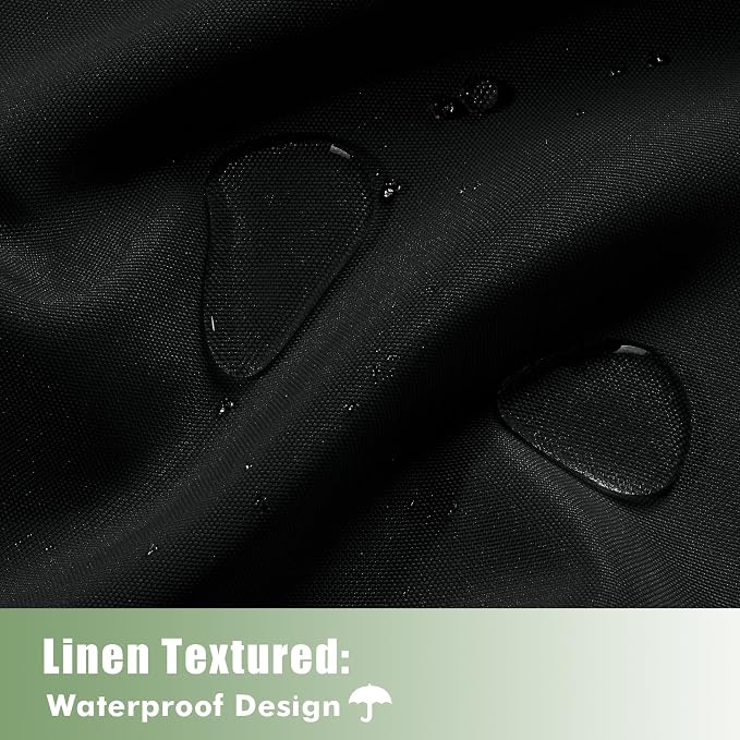 Black Patio Outdoor Curtains Waterproof - Image 2