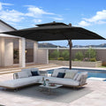 10 X 13 FT Cantilever Patio Outdoor Umbrella, Heavy Duty Aluminum Frame by Unknown