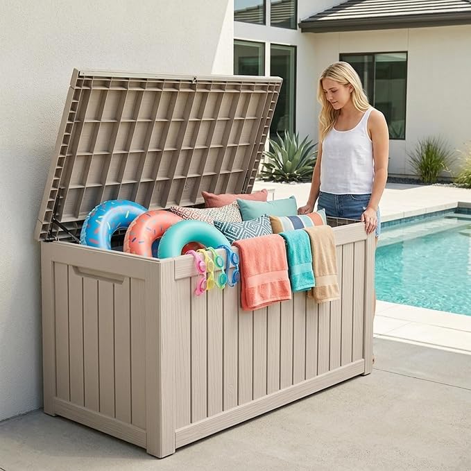 Outdoor Storage Box, 270 Gallon Waterproof Deck Box, Super-Sized Gas-Spring - Image 9