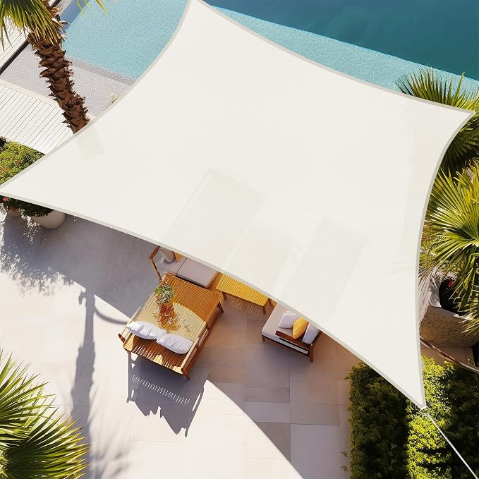 Shade&Beyond 12'x15' Sun Shade Sail Canopy Rectangle, UV Block Breathable by ShadeBeyond