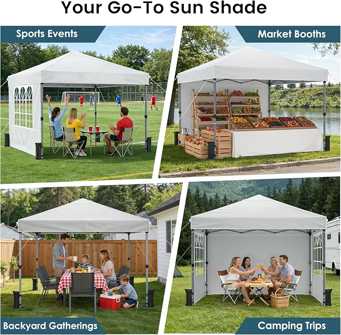 Raynesys 10x10ft Pop Up Canopy Tent - Image 7