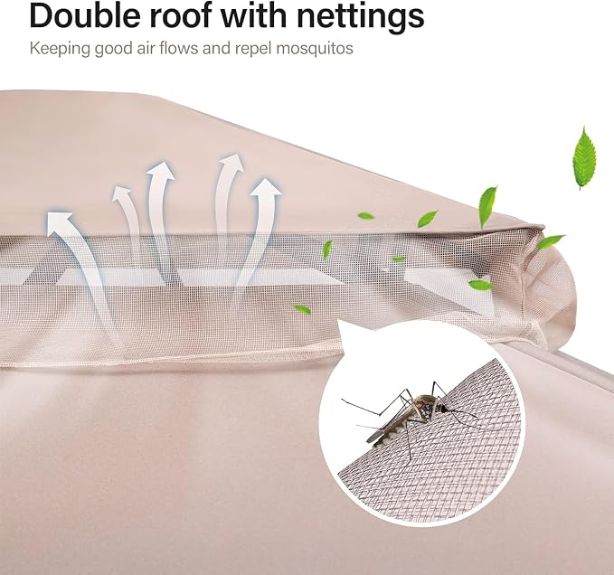 10'x20' Outdoor Gazebo, Metal Frame Heavy Duty Patio Canopy Tent Shelter - Image 8