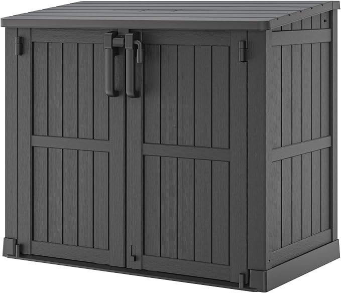 36 Cu Ft Resin Outdoor Storage Shed, Weatherproof Horizontal Outdoor Storage by WTFGO